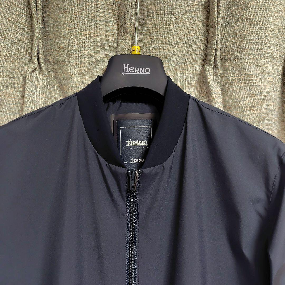 【tk】【新品】Herno ボンバージャケット MA-1 ネイビー 44
