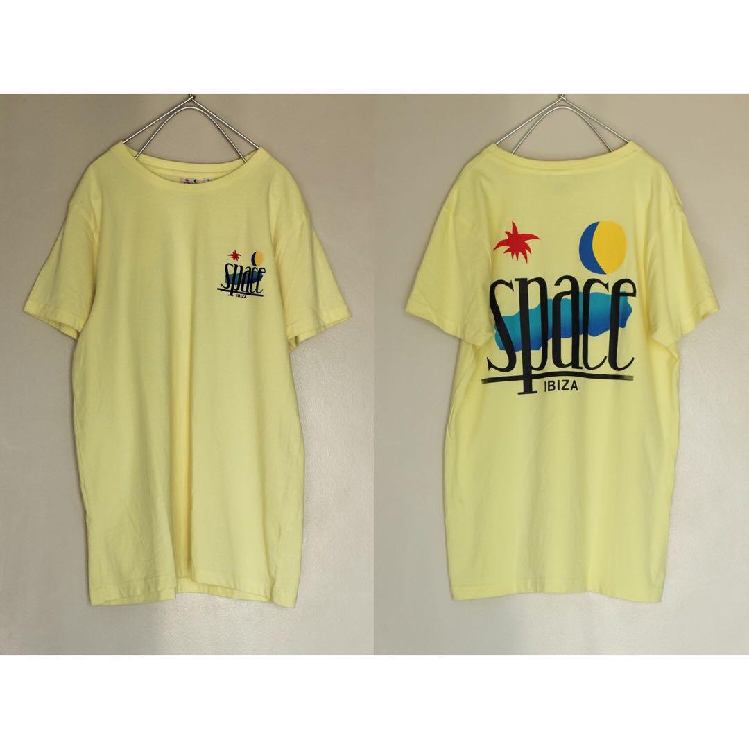 EURO古着 00s Space Ibiza イビサ 本物 ロゴ テクノTシャツ