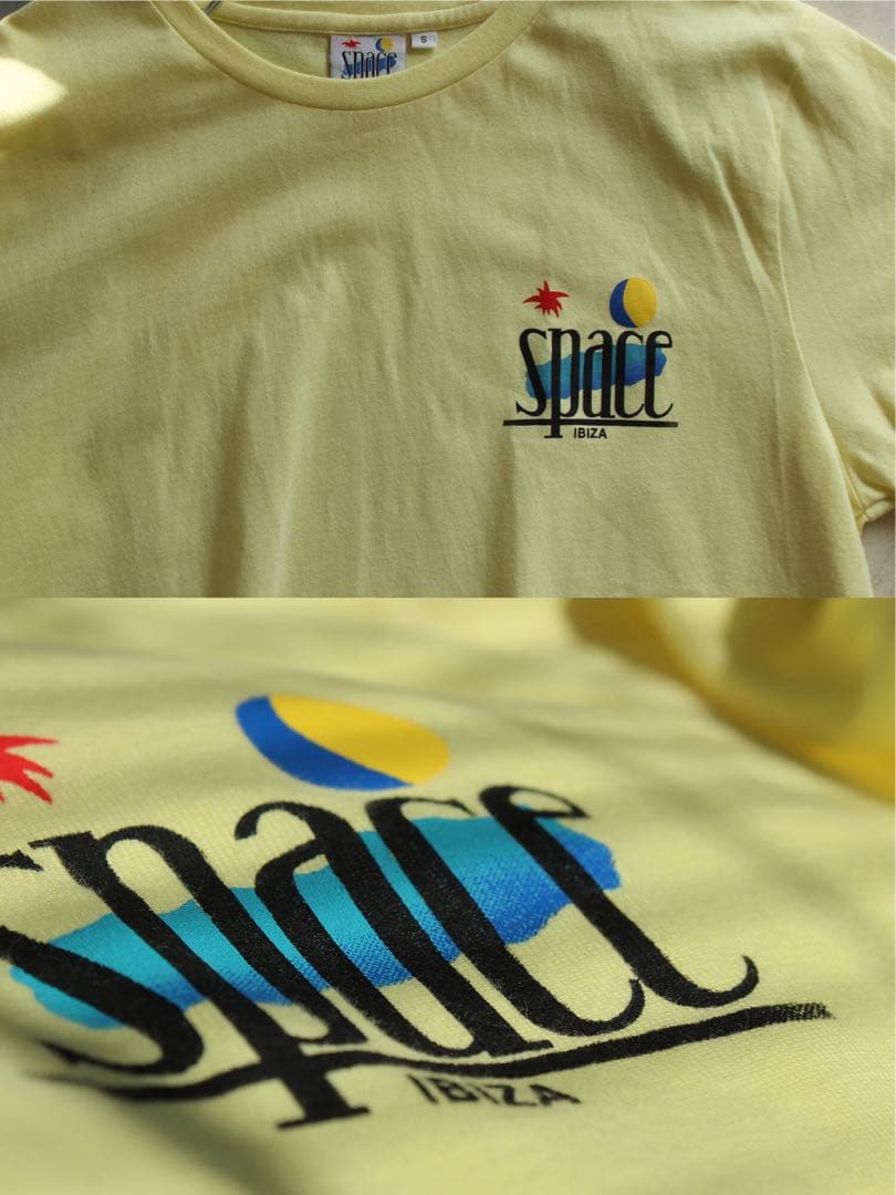 EURO古着 00s Space Ibiza イビサ 本物 ロゴ テクノTシャツ