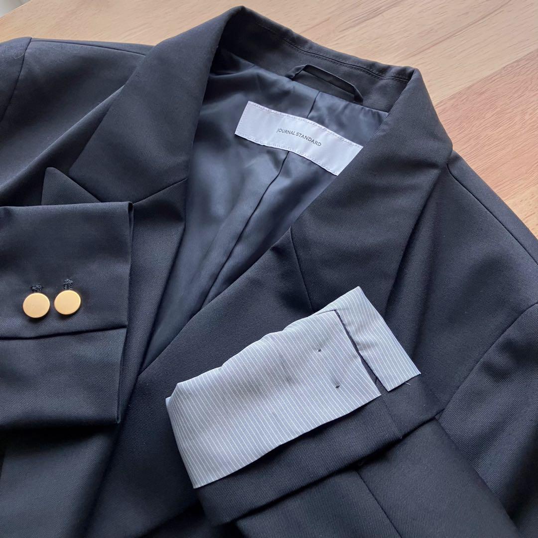 【24SS】JOURNAL STANDARD ダブルフロントジャケット 36 紺
