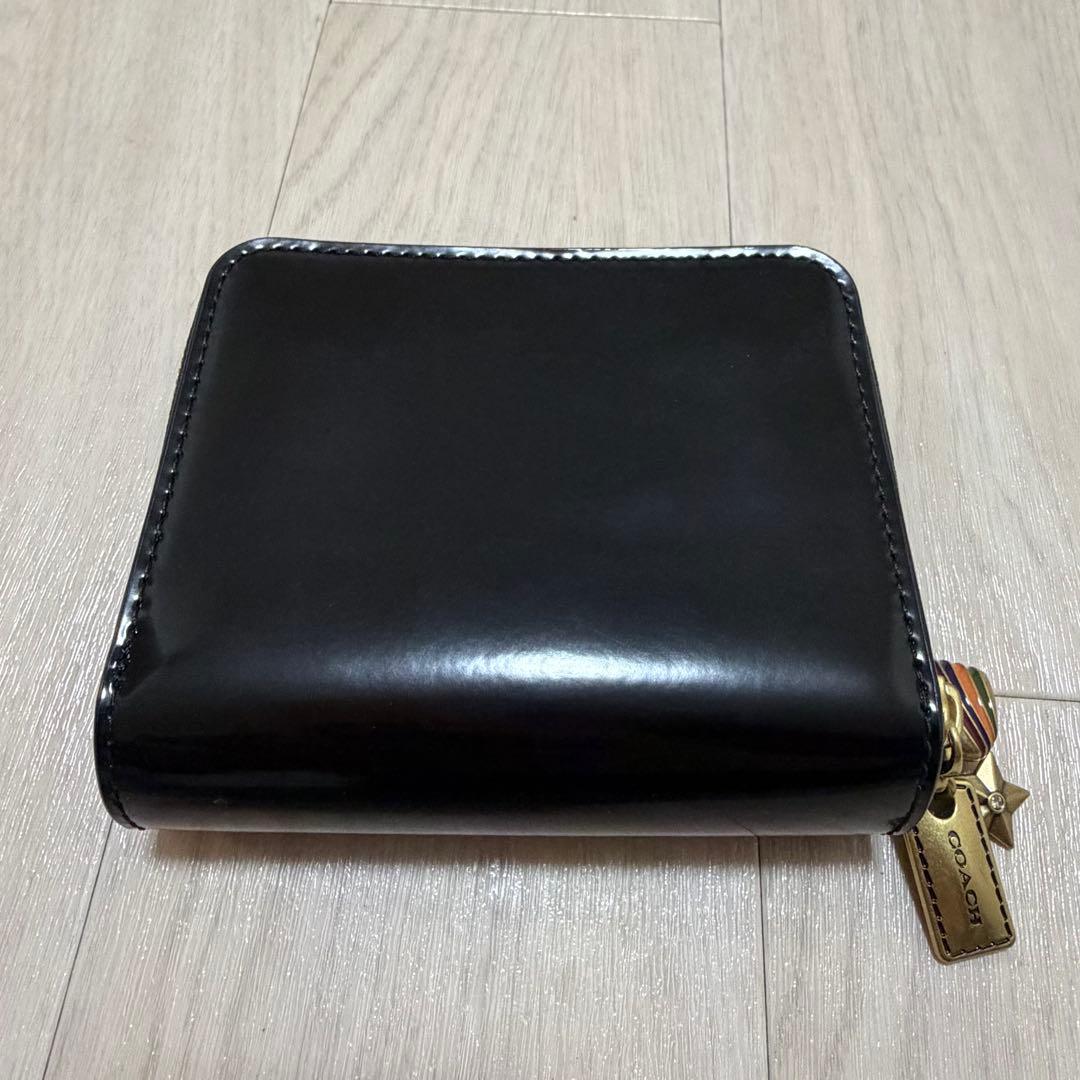 COACH エッセンシャル ビルフォールド ウォレット チャーム 財布 ブラック
