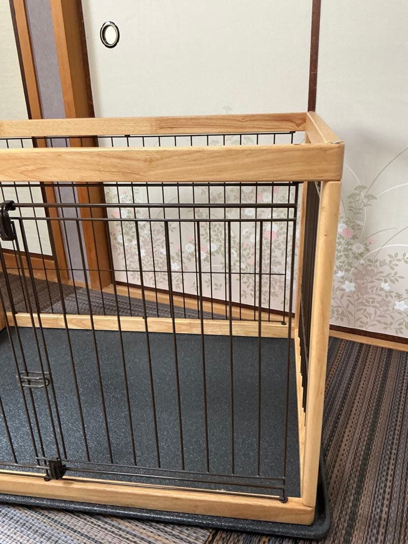 リッチェル　木製ペットサークル　90-60サイズ と犬猫用蓋付きフードボウル付き