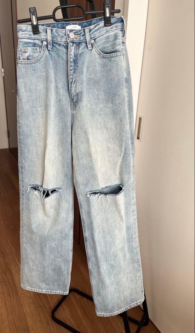 2025クラネCLANE SLASHCUTDENIMPANTS 1