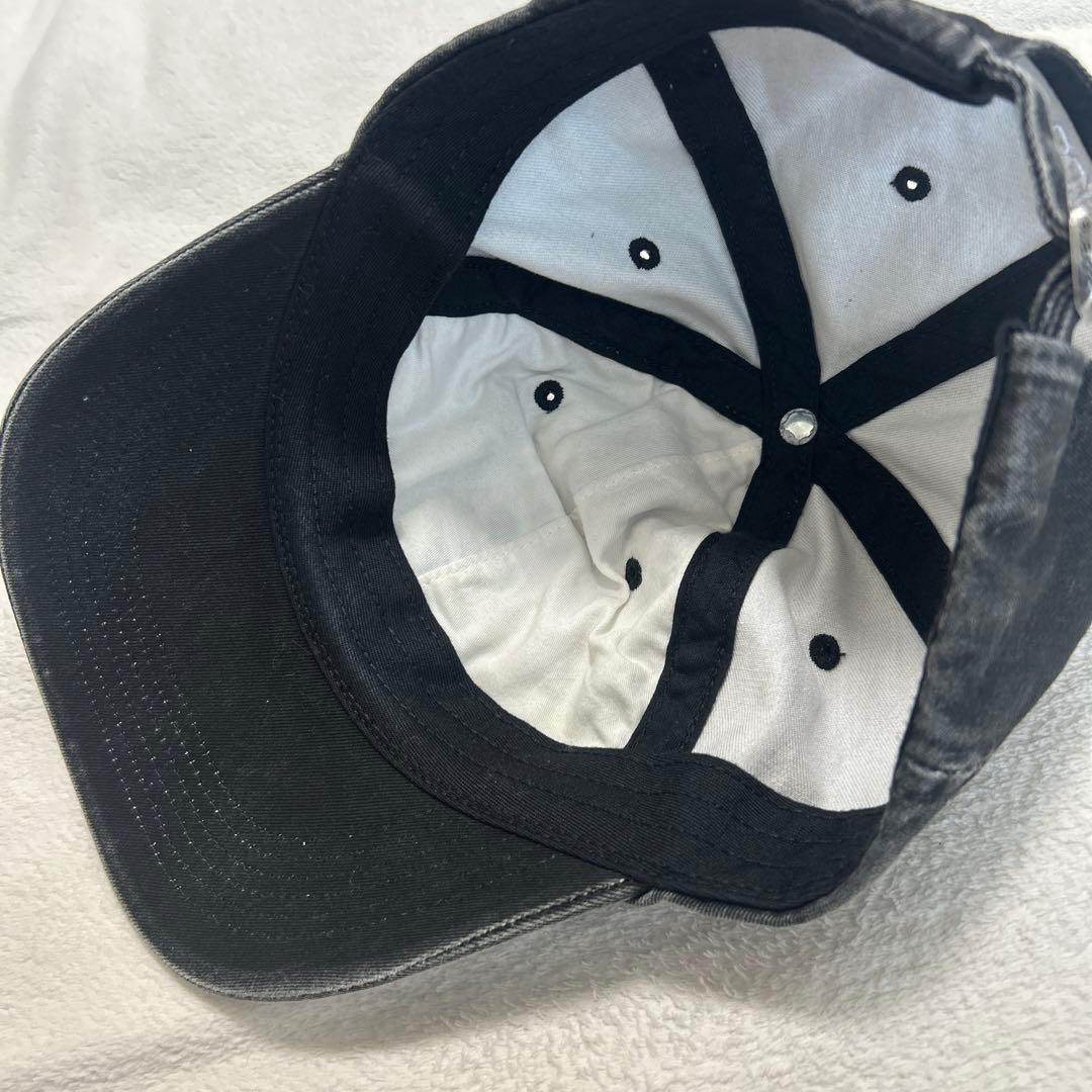 supreme cap Sロゴ　ウォッシュ加工