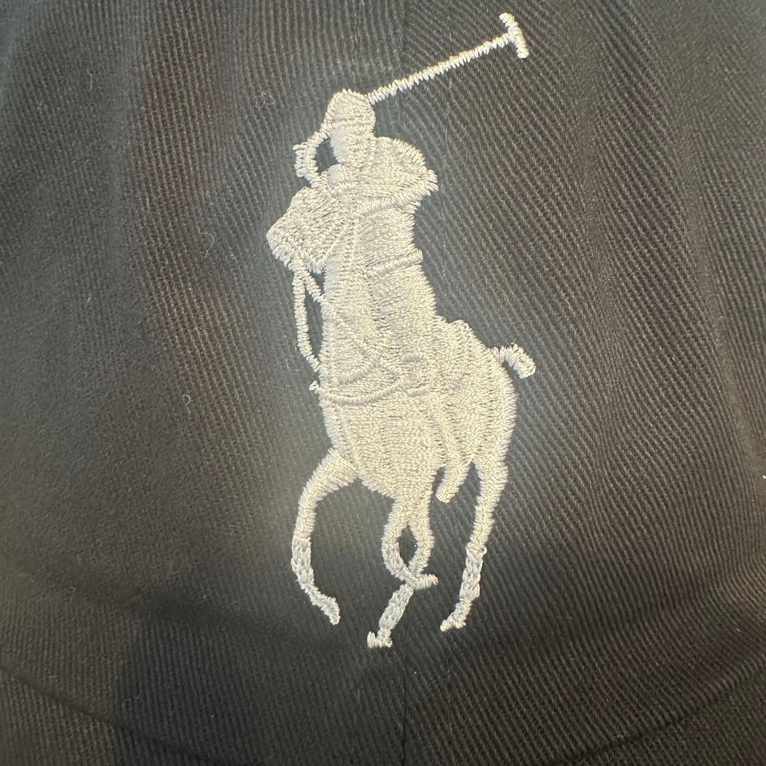 ポロ ラルフローレン POLO ビッグポニー　帽子　黒白　　キャップ　刺繍　人気