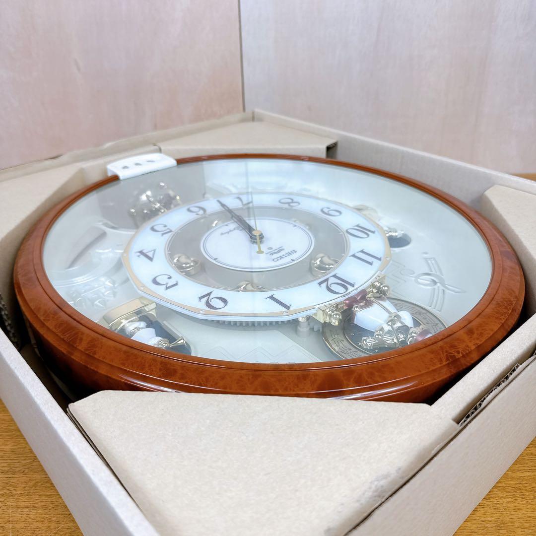 【美品】 セイコー 電波時計 ウェーブシンフォニー RE566B からくり時計