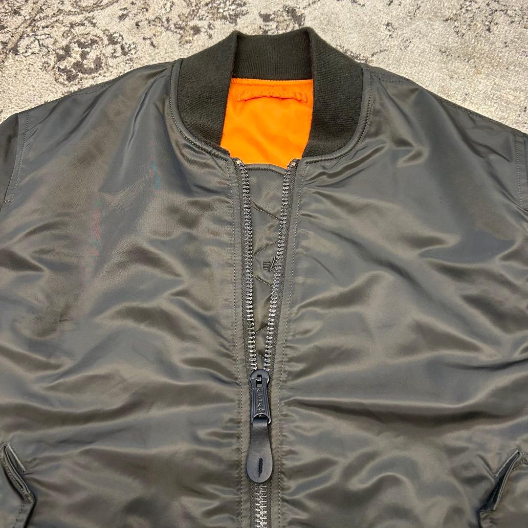 ALPHAINDUSTRIES MA-1 フライトジャケット レプリカグレー L