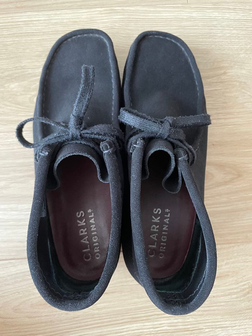 CLARKS ORIGINALS ワラビーブーツ ブラックスエード UK7.5