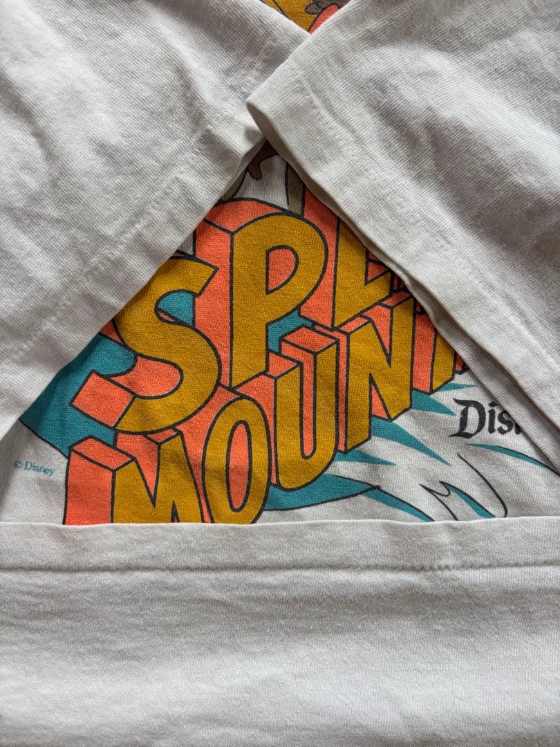 超希少　80s スプラッシュマウンテン　ディズニー　Tシャツ　XLサイズ　白
