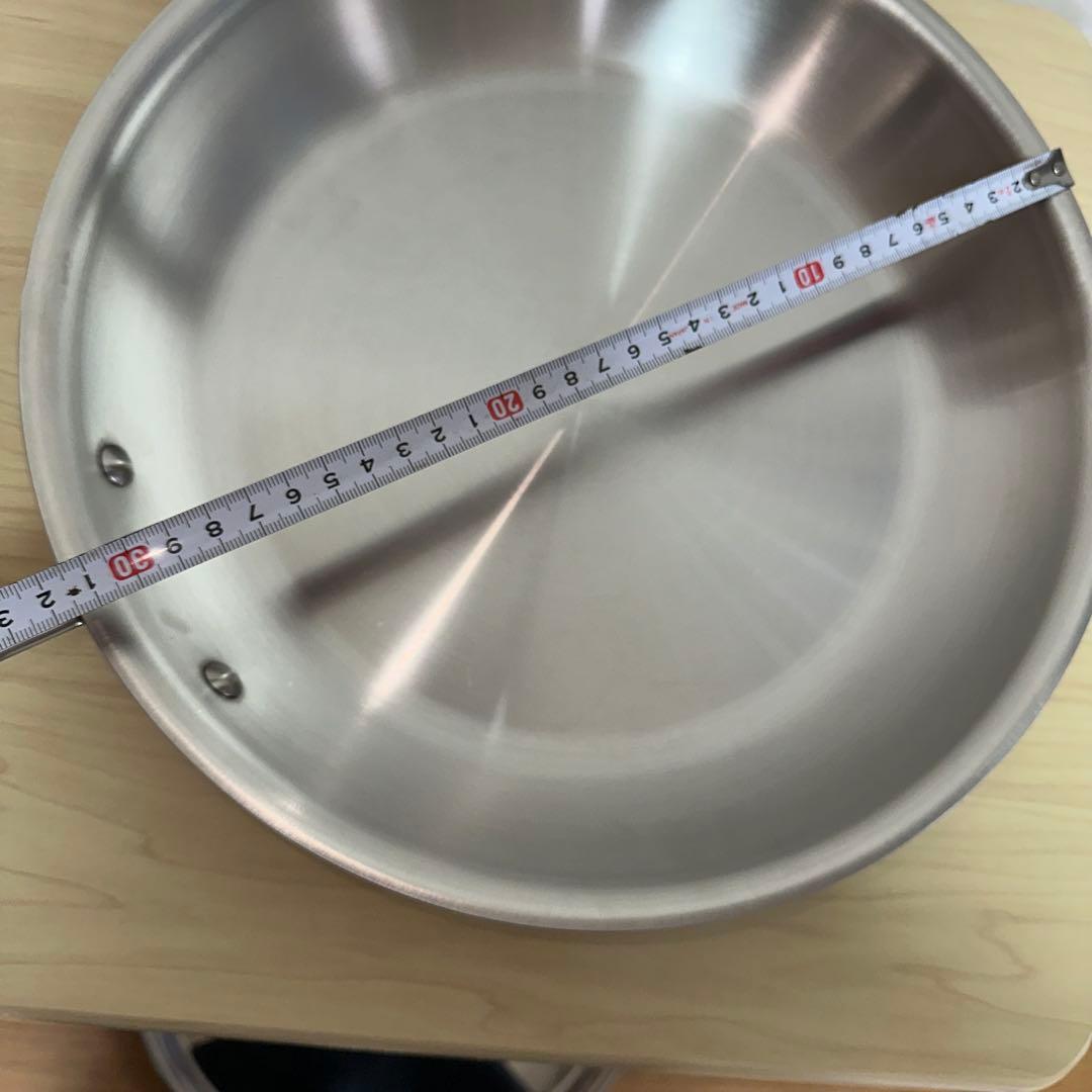 オールクラッド　D3ステンレスフライパン　12インチ　蓋付き