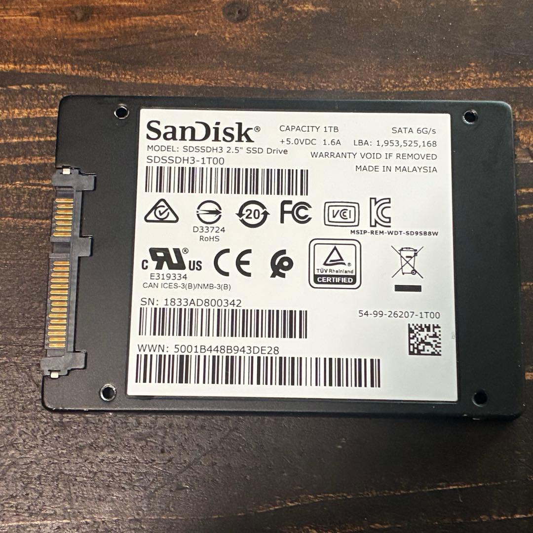 内蔵型SSD SanDisk Ultra 1TB SSD SATA