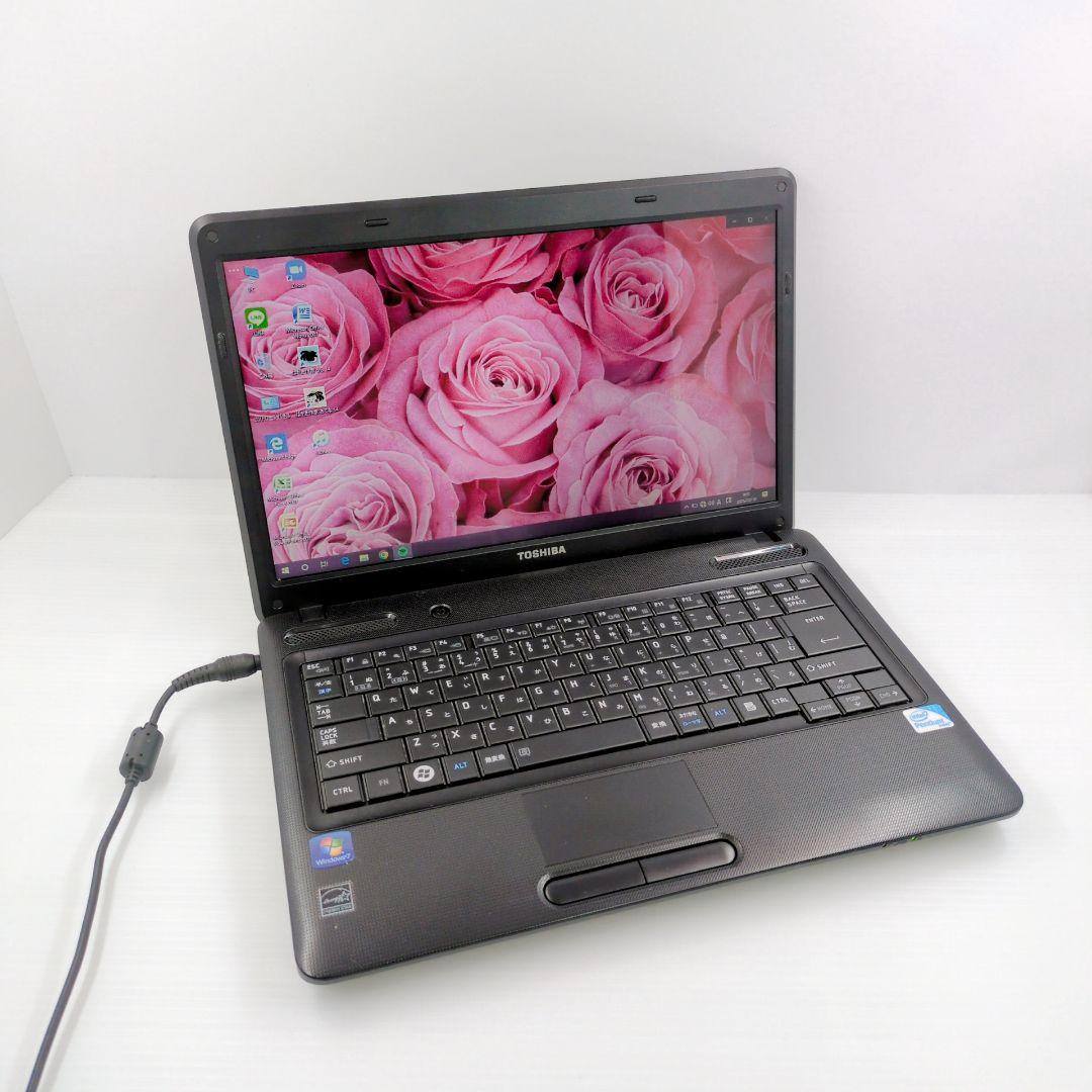 TOSHIBA 14型ノートPC 小型軽量 黒ノートパソコン すぐ使える g48
