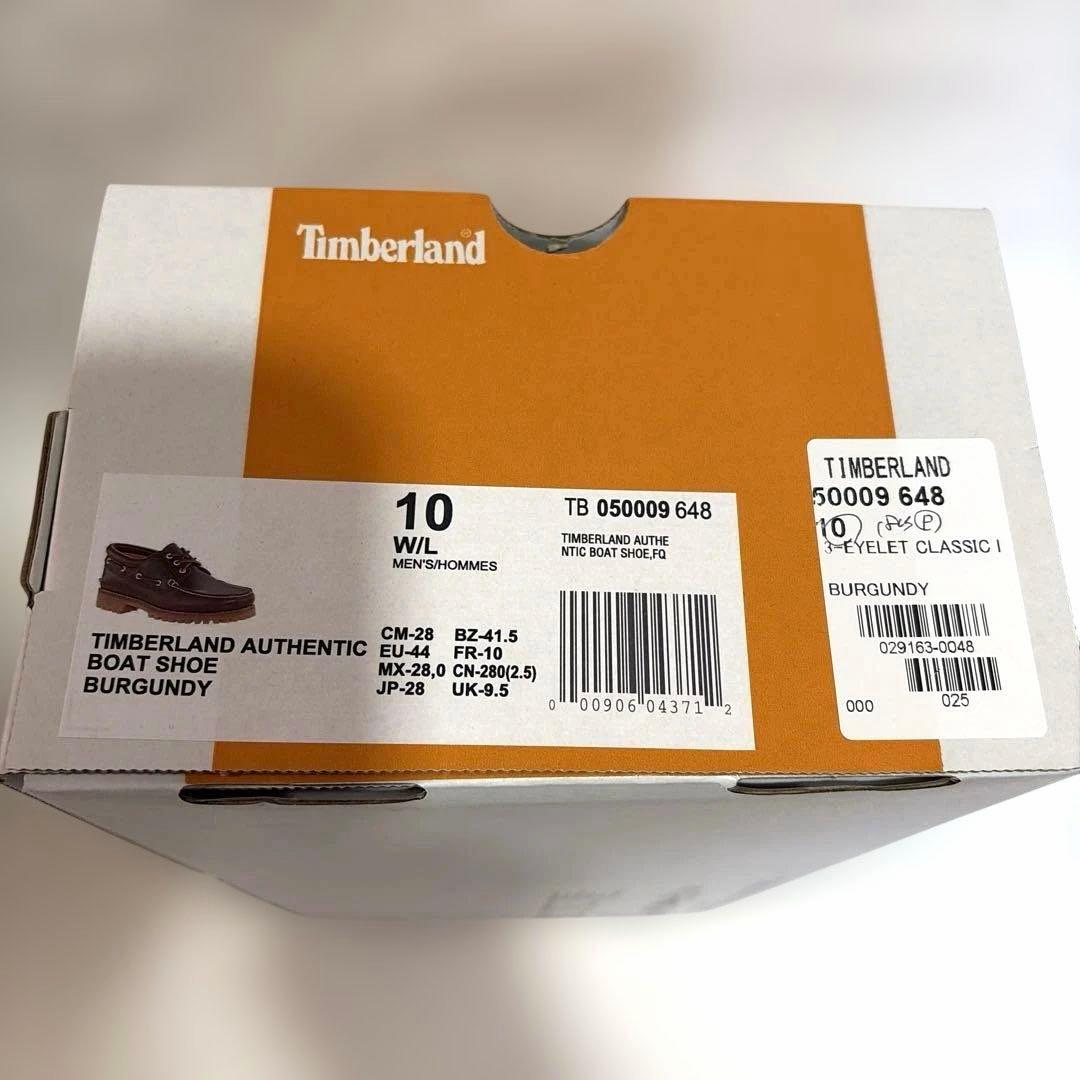 靴 Timberland 3 eye US 10 BURGUNDY 28cm