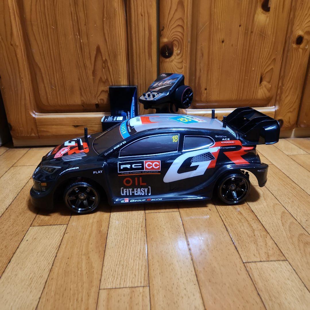 タミヤ ドリフト ラジコン フルセット　TT01　　黒ラリー　ボディ　tt02②