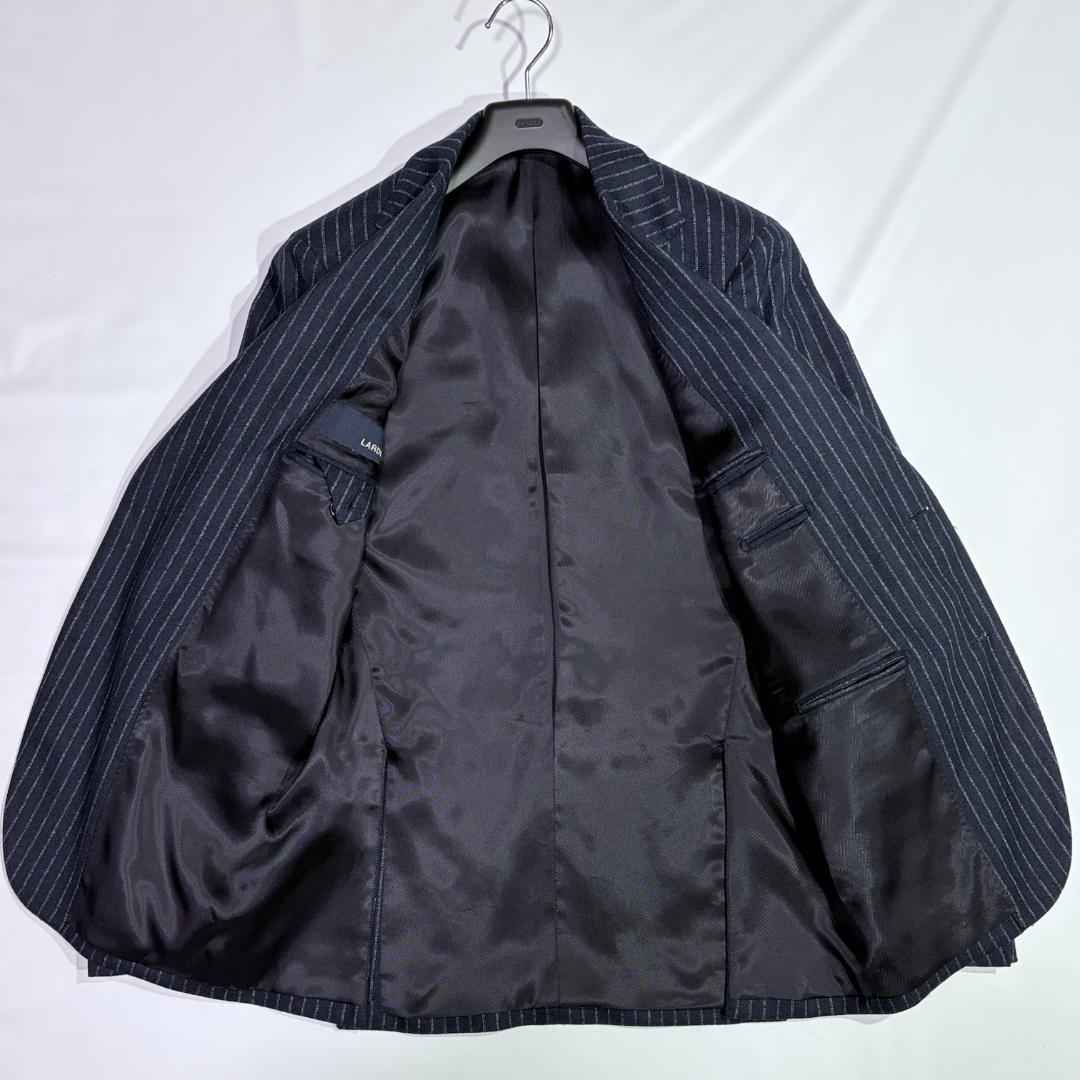 ✨最終大特価✨ LARDINI ２つ鈕 ピンストライプ ネイビー 44