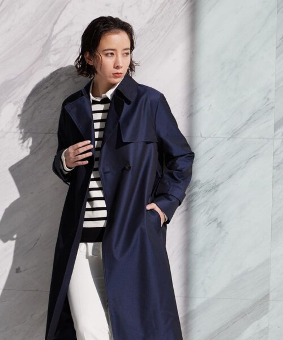 【新品】INDIVI 定番人気 大きいサイズ 定価3.4万 トレンチコート 13