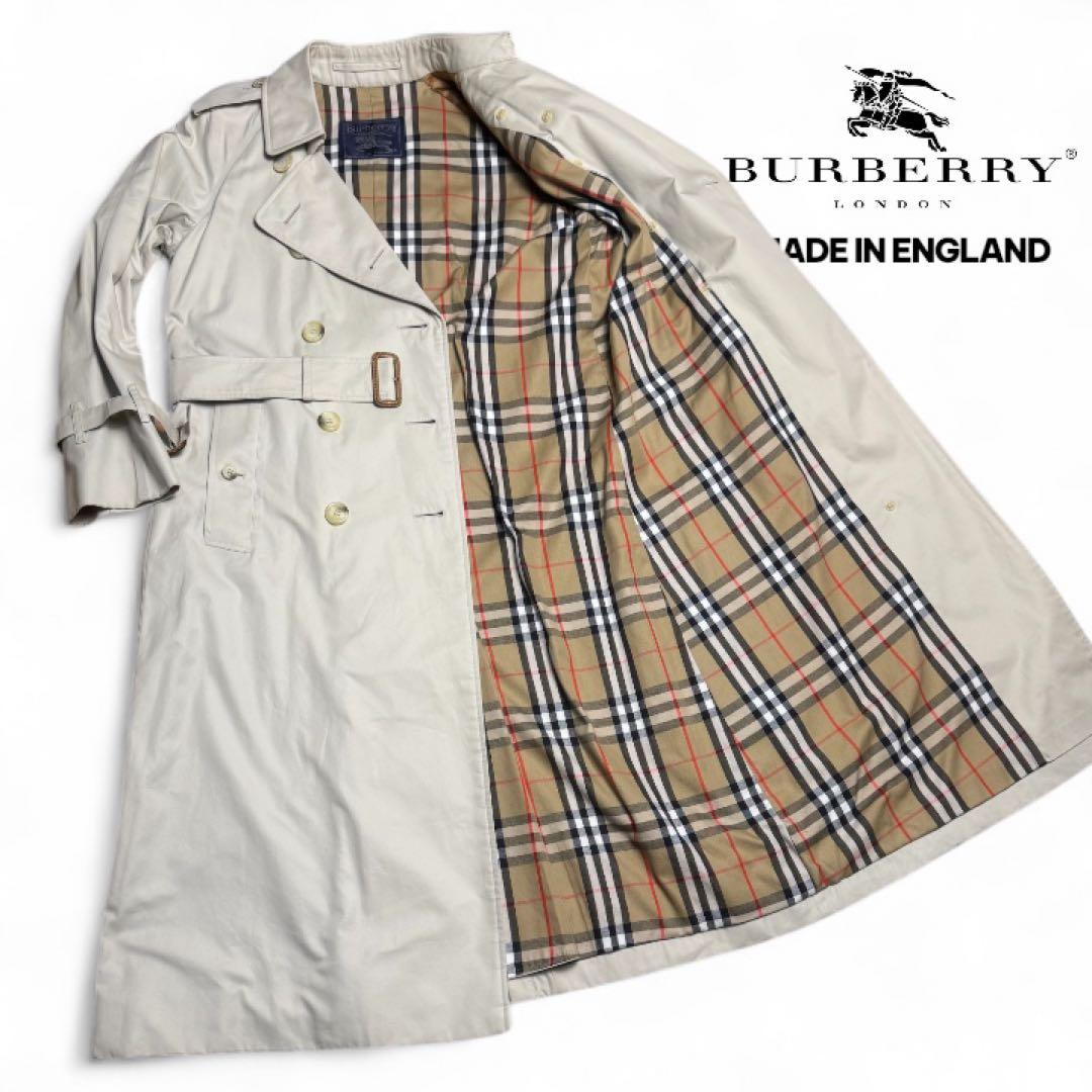 【美品】90s Burberrys 英国製 トレンチコート ノバチェック M