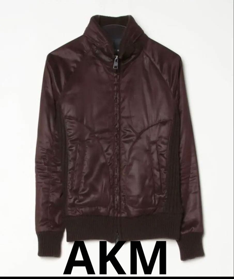 J*z様 AKM レザー調ヌバック　スタンド トラックジャケット　ブラウン　S