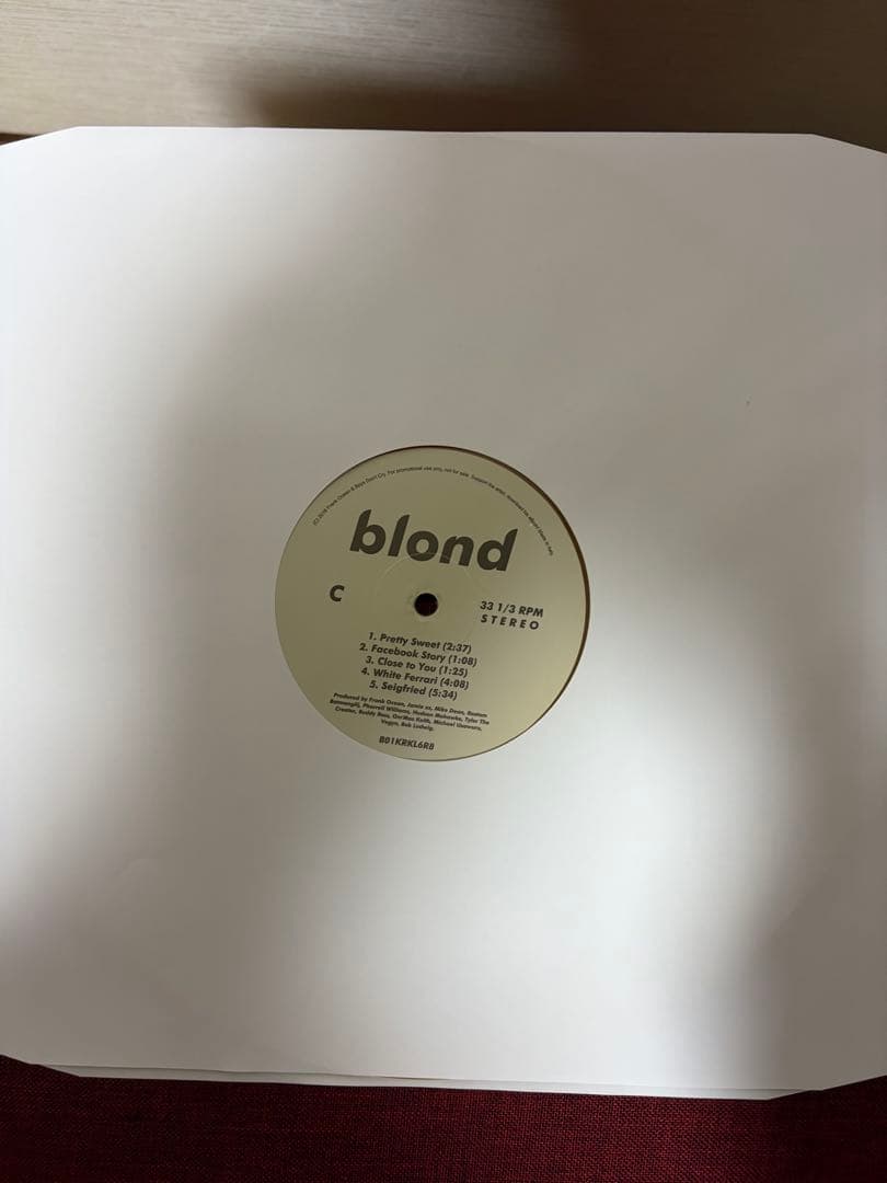Frank Ocean blond LP フランクオーシャン　ブロンド　レコード