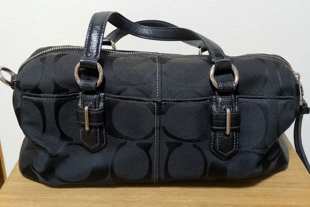 美品 COACH シグネチャー柄 2WAYボストンバッグ