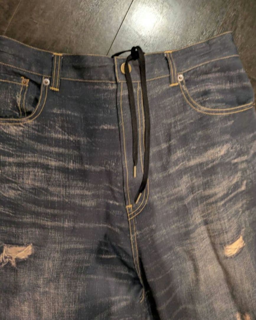 MB ULTIMATE FABRIC トロンプルイユワイドデニムパンツ
