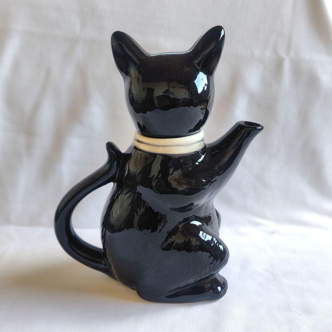 【鑑賞用・装飾用】 Tony Wood トニー・ウッド 黒猫 ティーポット