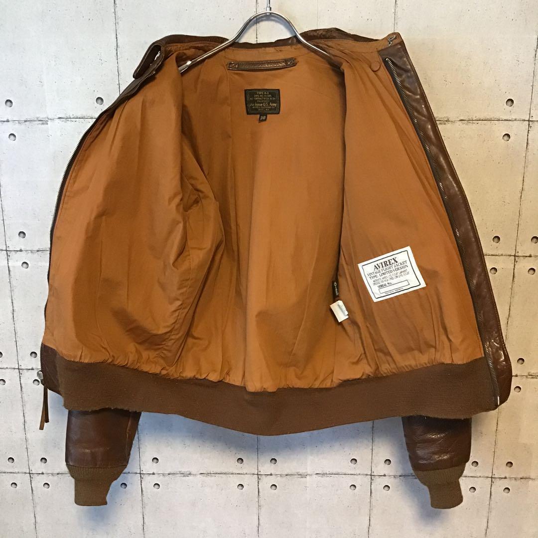 【USA製】AVIREX A-2 バックペイント 38 CONMARジップ M