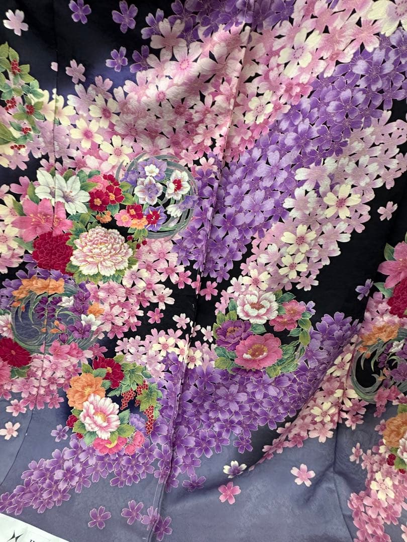 阿*和様 正絹 振袖 HANAE MORI 森英恵 未仕立て品 仮絵羽