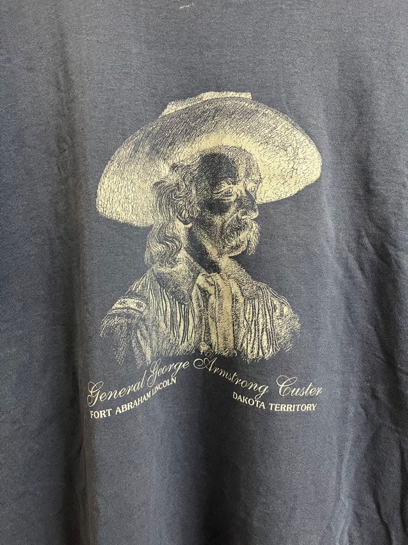 80s 偉人 ビンテージ プリント tシャツ usa製 ネイビー
