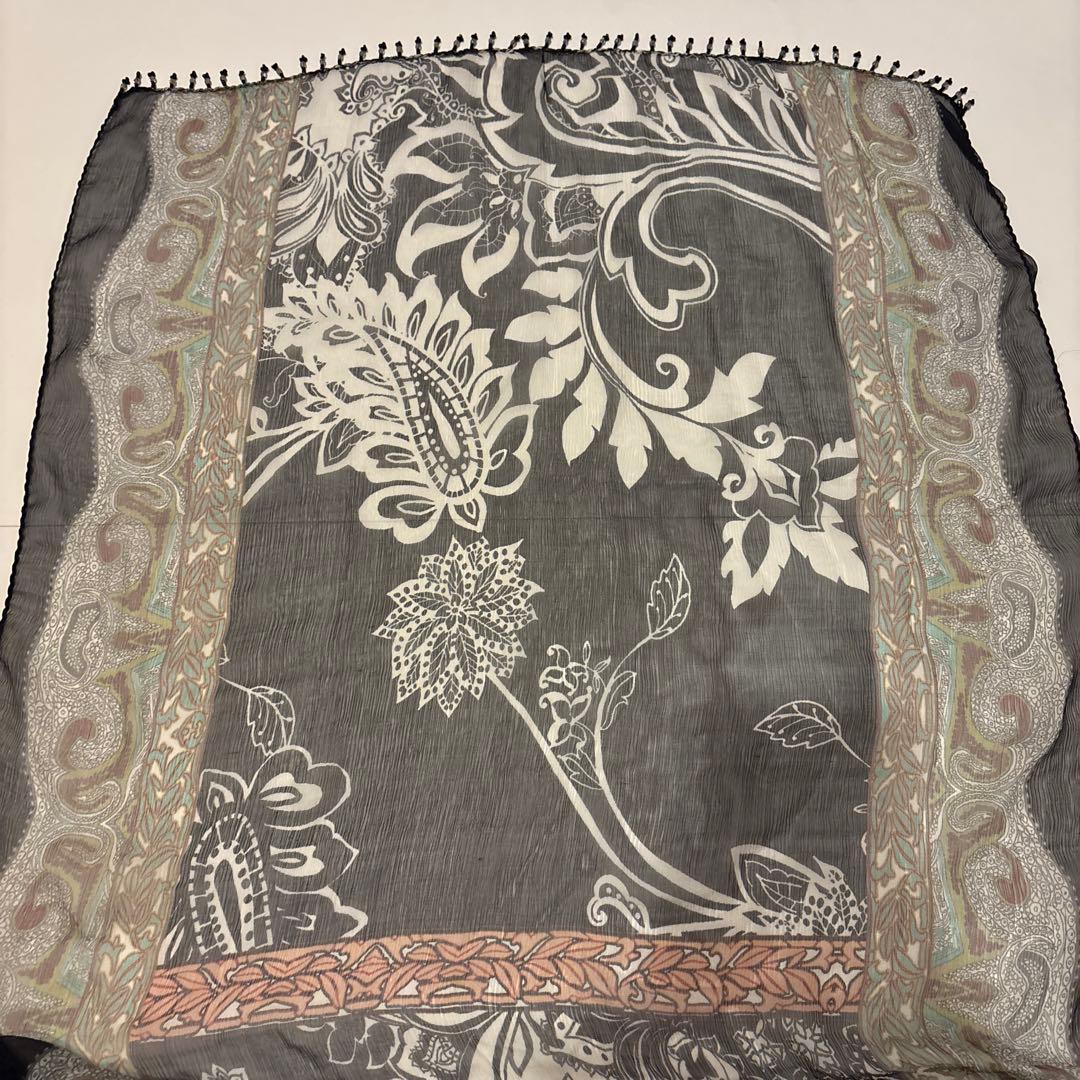 ETRO エトロ スカーフ ショール ビーズ ペイズリー