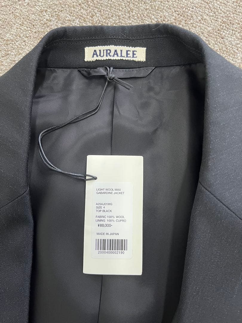 ジャケット・アウター AURALEE LIGHT WOOL MAX GABARDINE JACKET