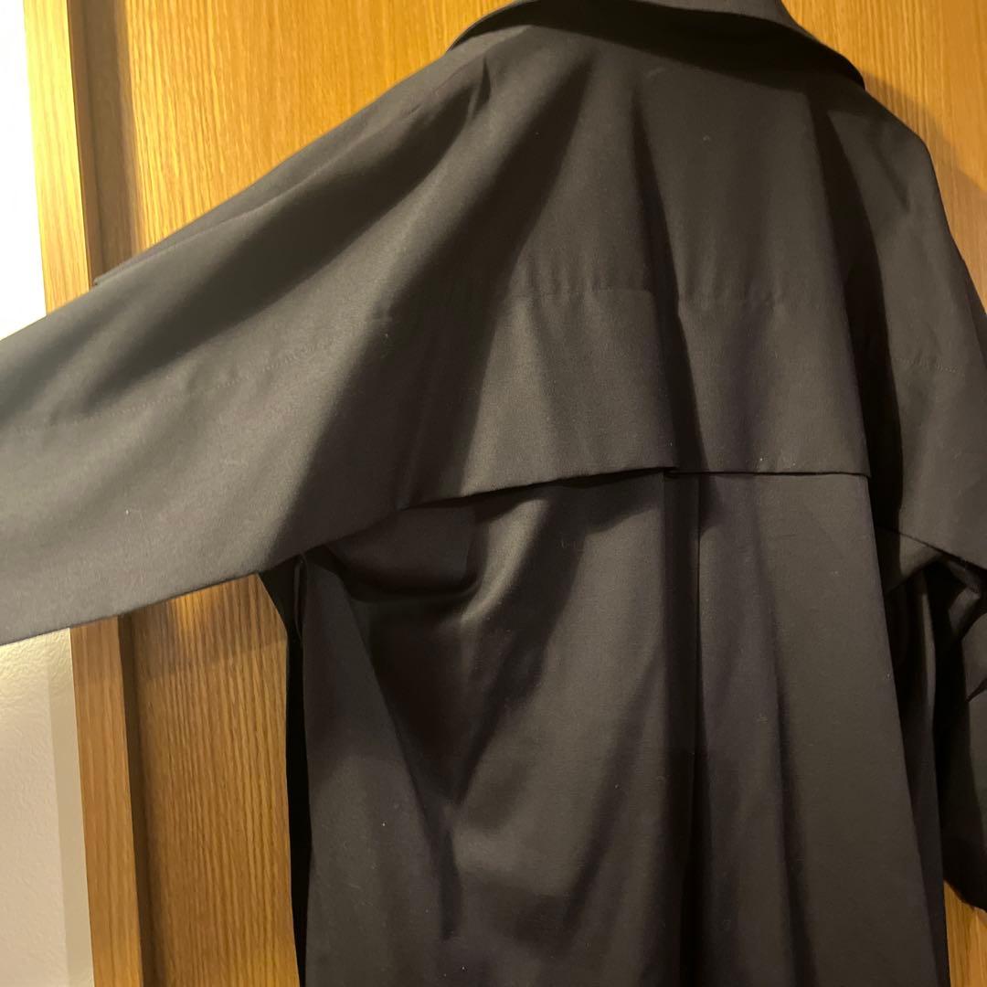 ENFOLD エンフォルド ギャバレイヤードトレンチコート 38ネイビー