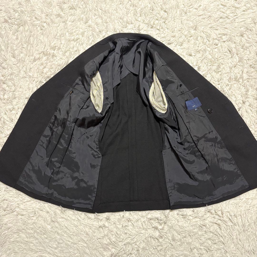 極美品/XL✨シップス テーラードジャケット 紺ブレ 金ボタン ダブル エンボス