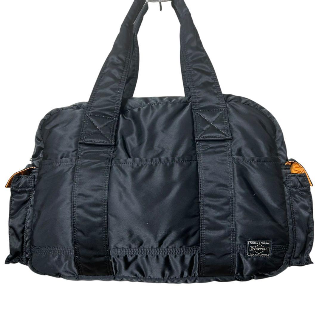 【美品】 PORTER TANKER ダッフルバッグ ボストンバッグ 黒 メンズ