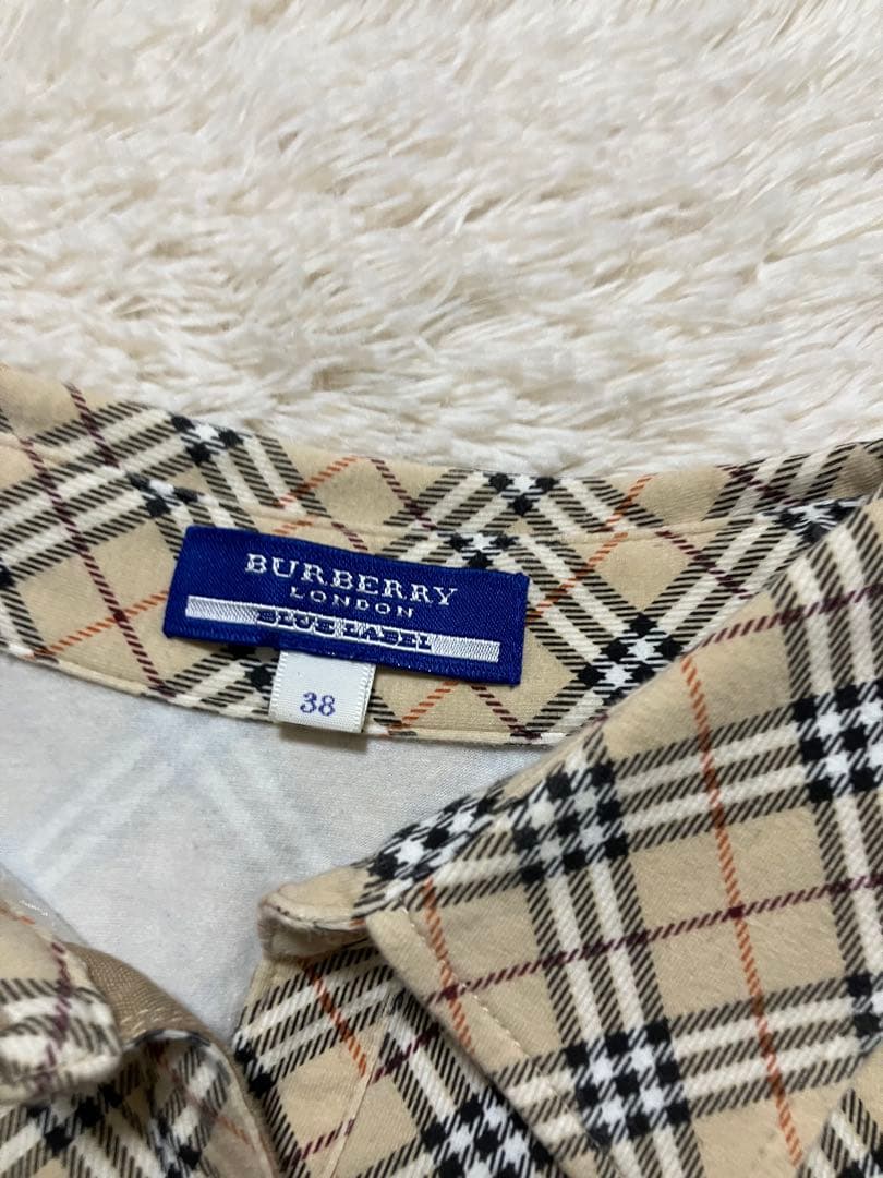 BURBERRY バーバリーブルーレーベル　ノバチェック ポロシャツ 38 M