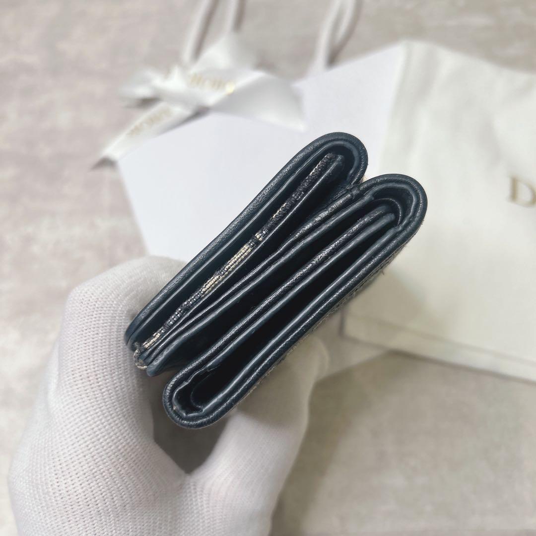 美品✨クリスチャンディオール キャンバス ロゴ 三つ折り財布