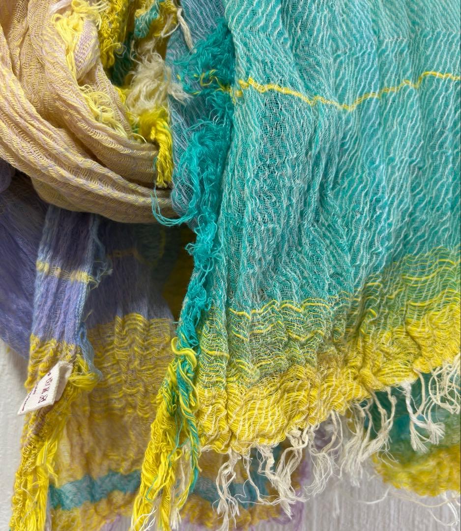 タマキニイメ　コットン　roots shawl 大判　ビッグ　未使用品