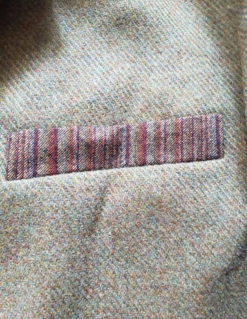 エトロ　ETRO ツィード　ジャケット ベロア襟　イタリア