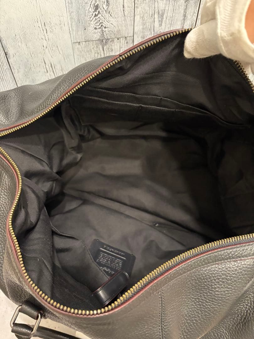 ● COACH コーチ　ボストンバッグ　レザー　ブラック　黒