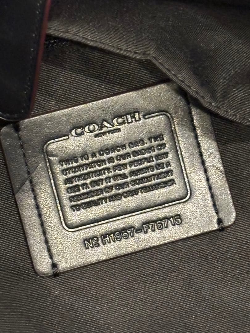 ● COACH コーチ　ボストンバッグ　レザー　ブラック　黒