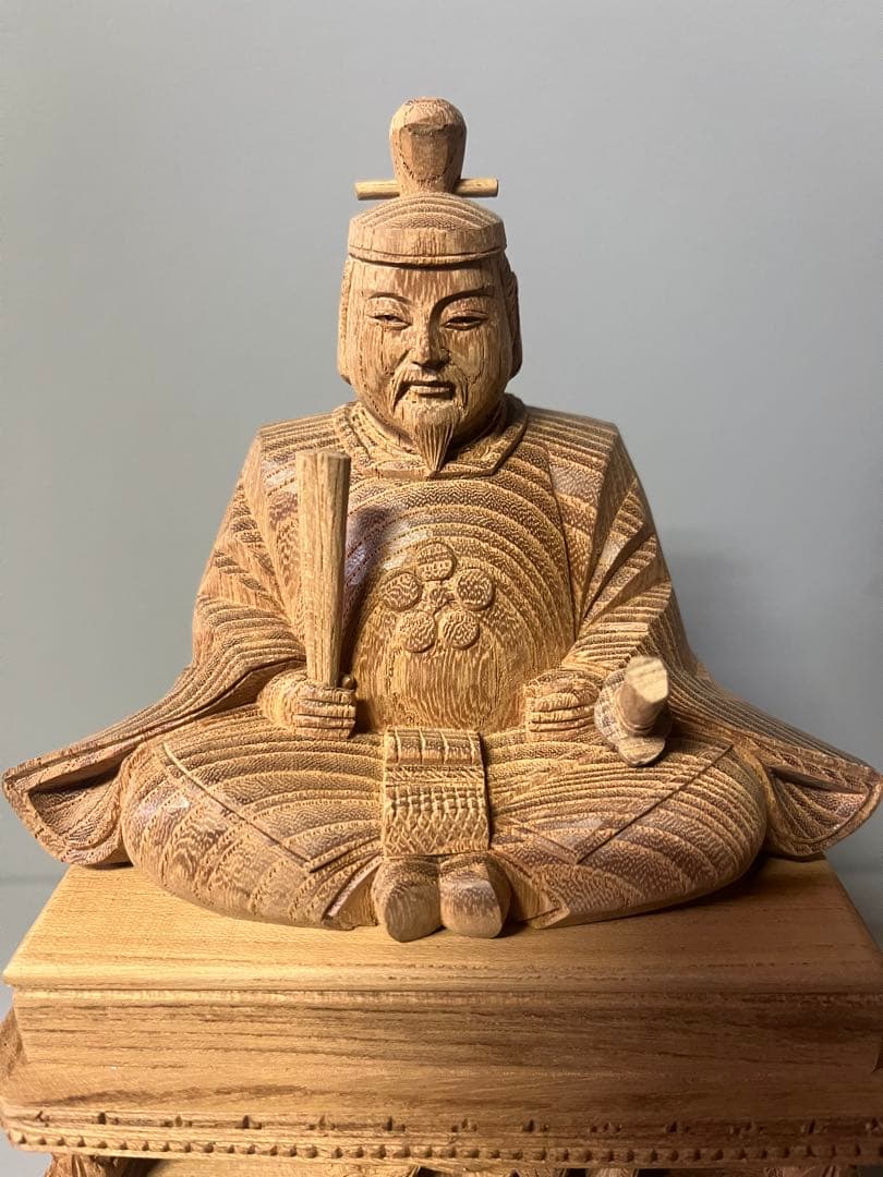 菅原道真公　木彫り　欅材　天神様　学問の神様　22