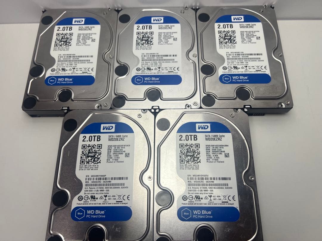 ま*り様 【動作確認済】3.5インチ 2.0TB ×8枚 ＋ 500GB WD