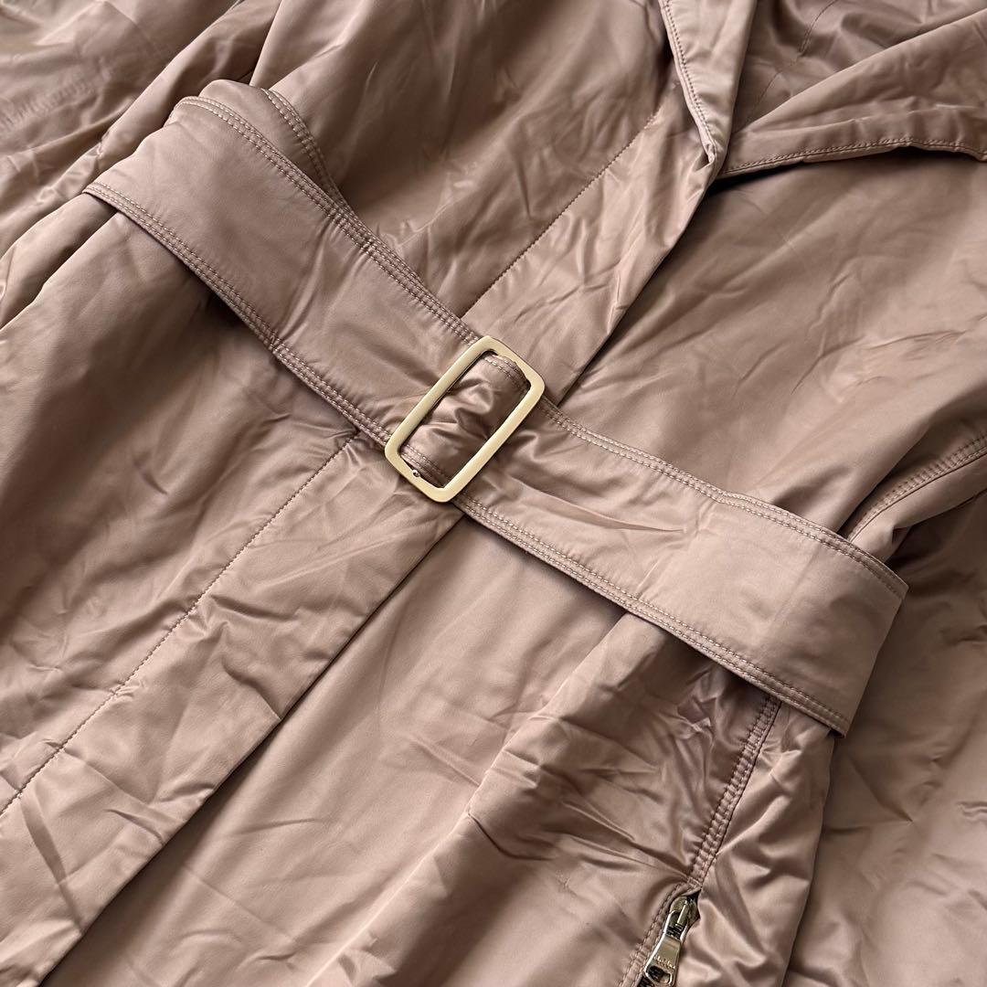 美品☆Max Mara フーデットコート アンゴラ ベルト 保存袋付き ベージュ