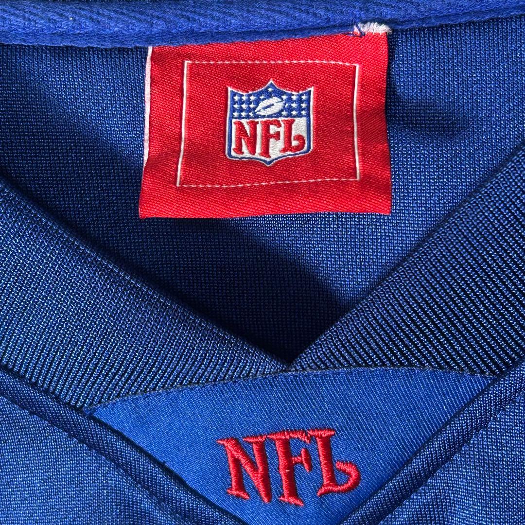 希少 NY GIANTS 長袖 ジャージ ゲームシャツ 刺繍ロゴ NFL