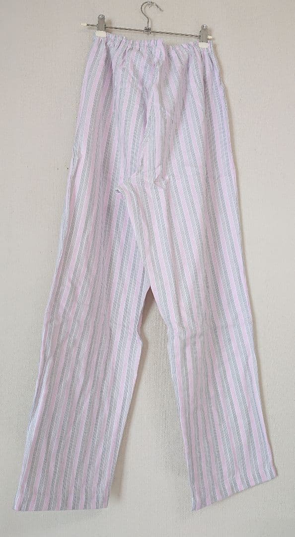 新品 ELLE ピンク ネル素材 ストライプ