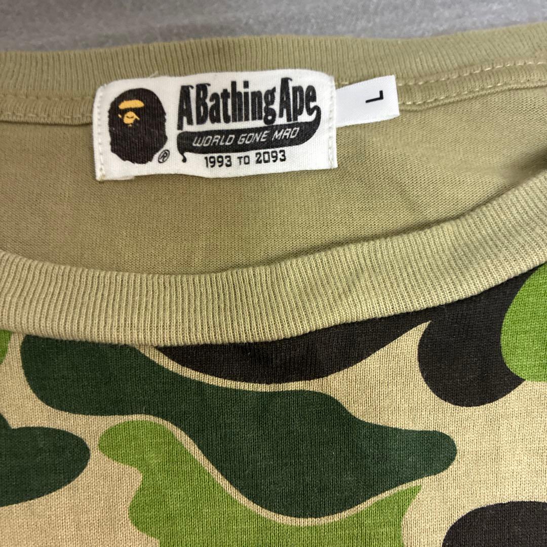 A Bathing Ape カモフラージュ迷彩柄ロンT&supremeステッカー