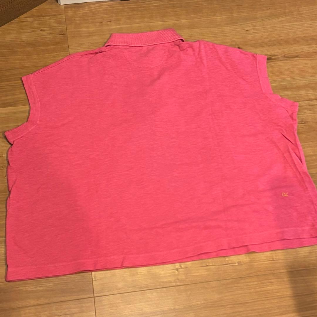 45R ジンバブエコットン　ピンク刺繍ロゴ