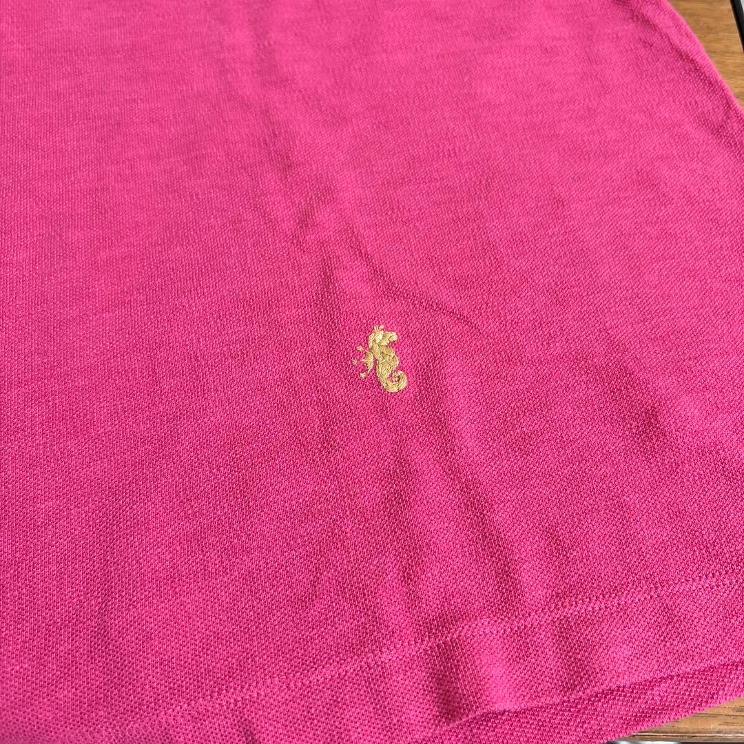 45R ジンバブエコットン　ピンク刺繍ロゴ