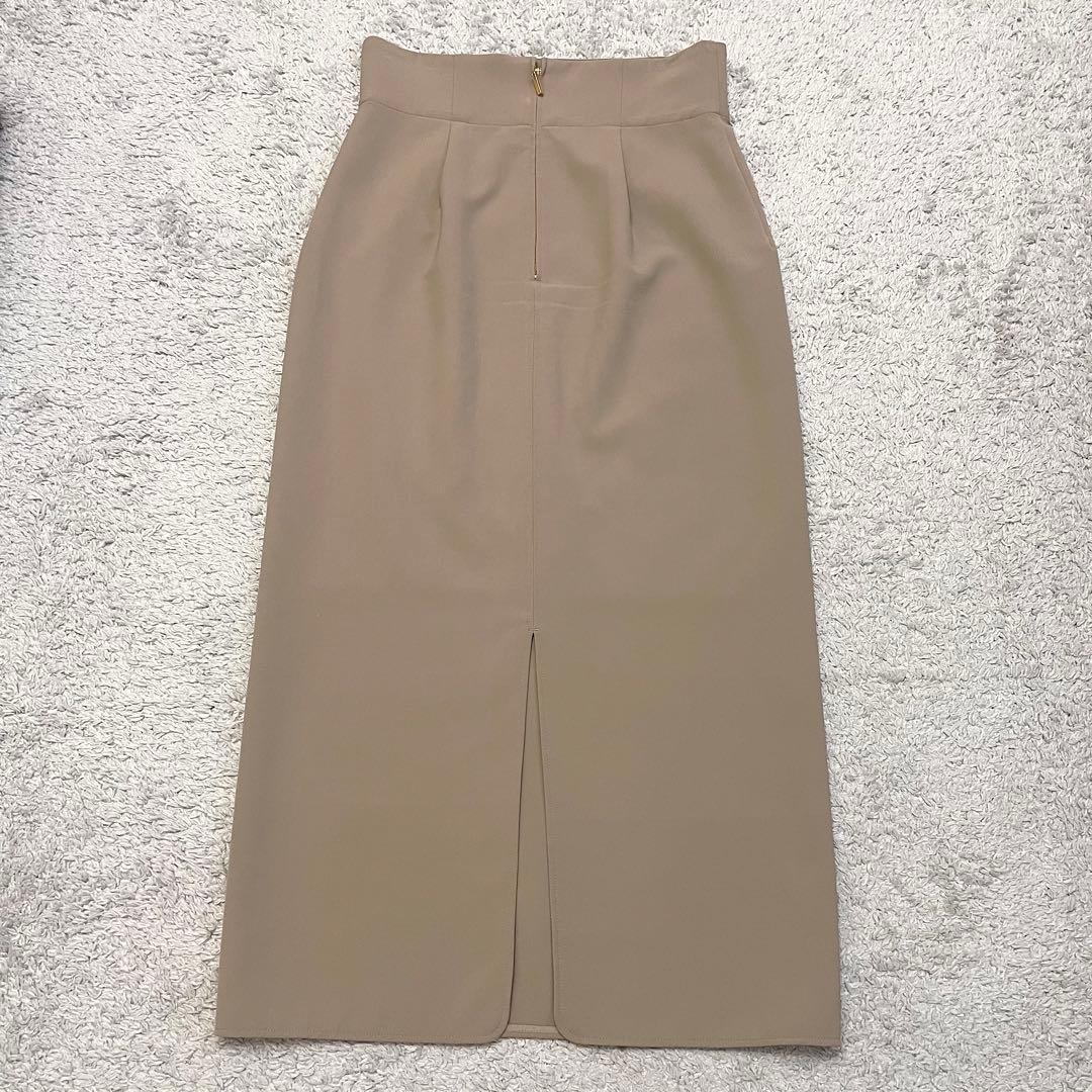 美品 Noble ジャージーライクカラータイトスカート ベージュ 40