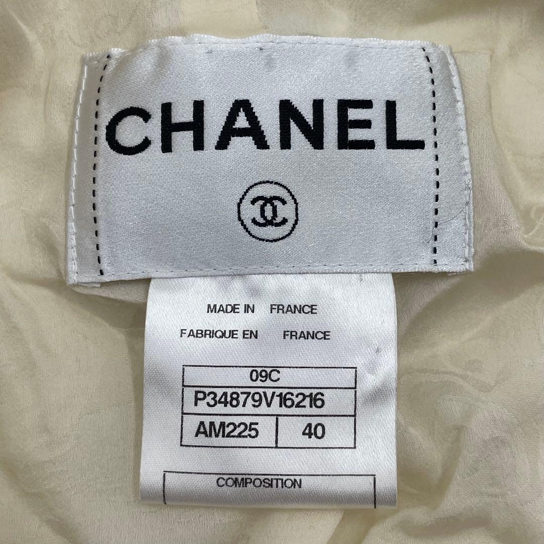 VINTAGE CHANEL コットン　ツイード　ジャケット　40